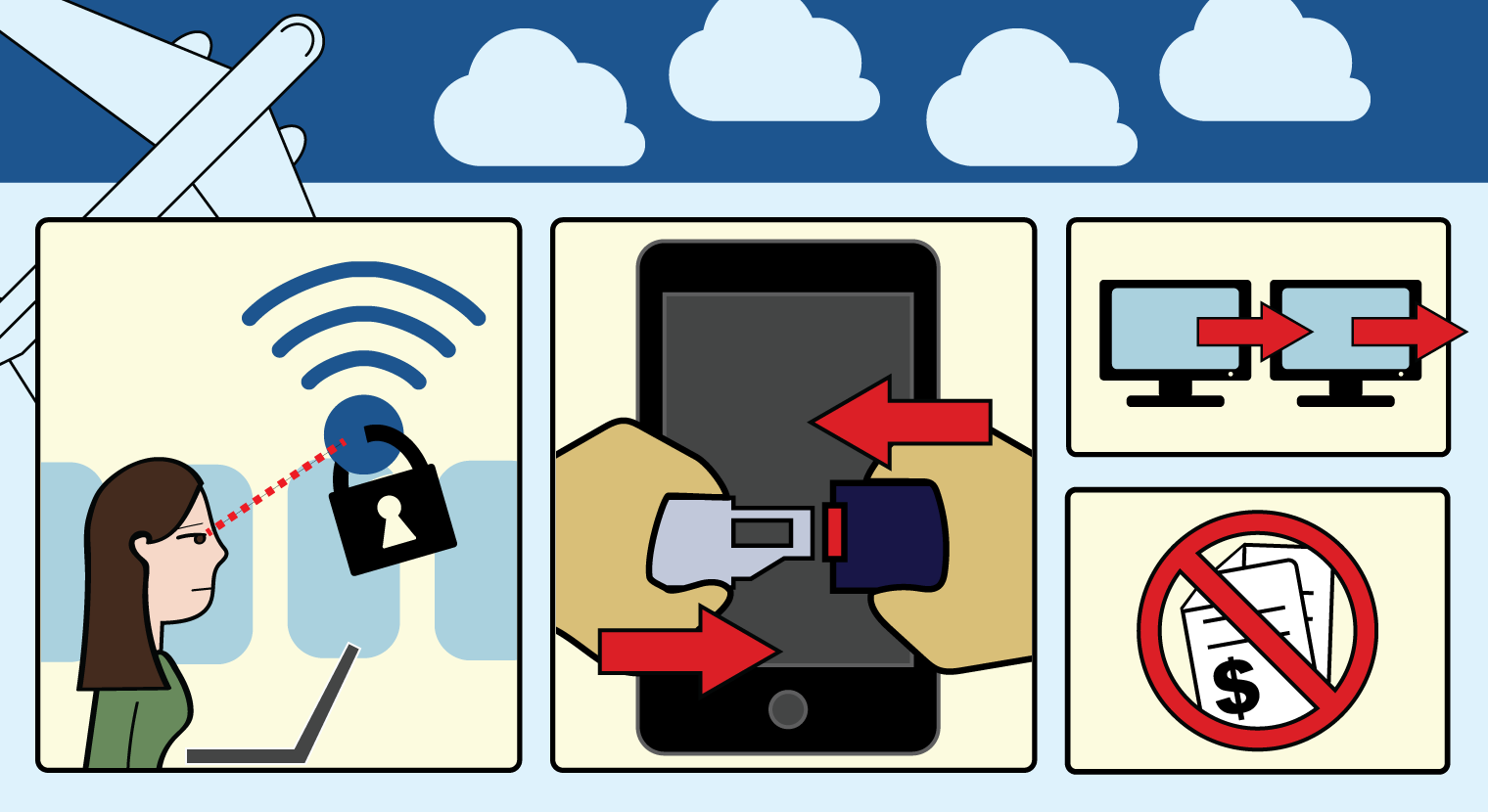 How to protect yourself when using airplane Wi-Fi