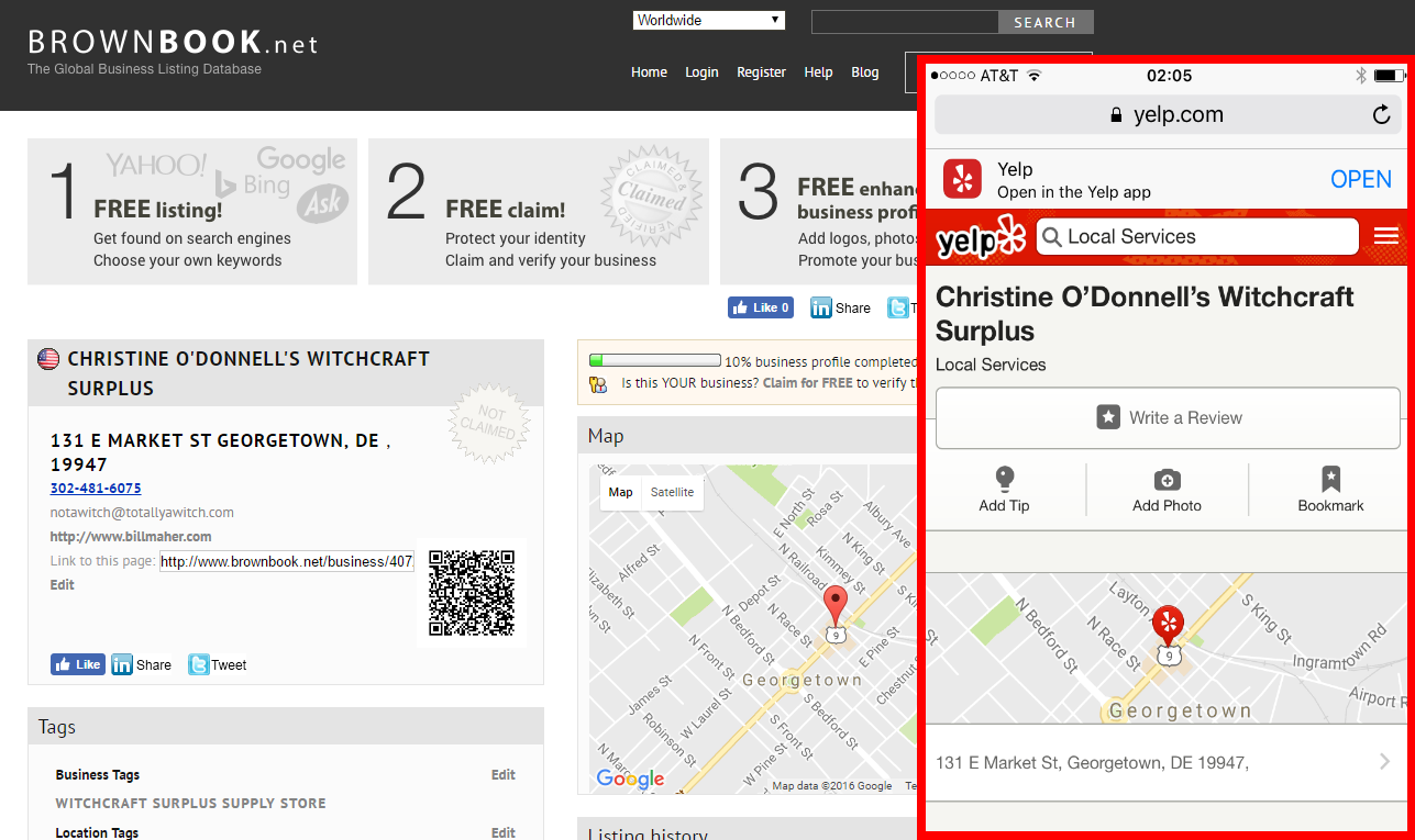 Once again, beware hacked business listings on maps